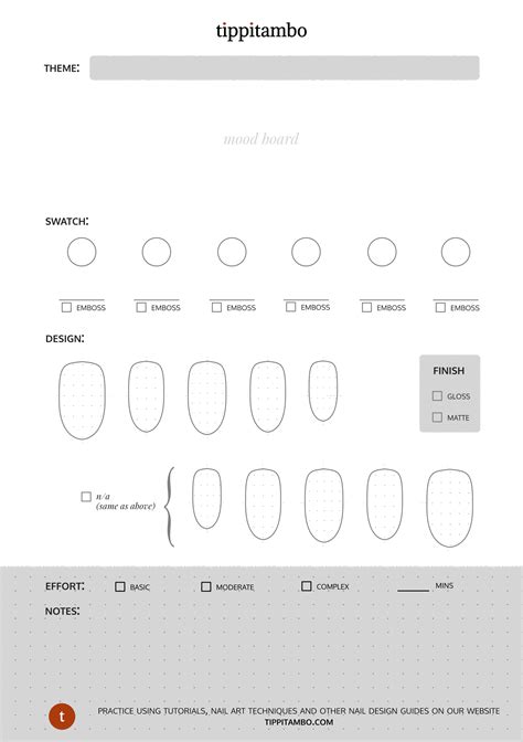 design your own nails template.